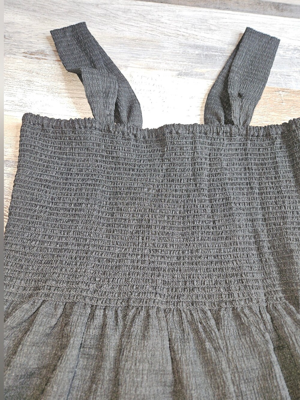 Madwell Texture & Thread NEW Medium Black Peplum Smockwd Tank Top - Picture 4 of 6